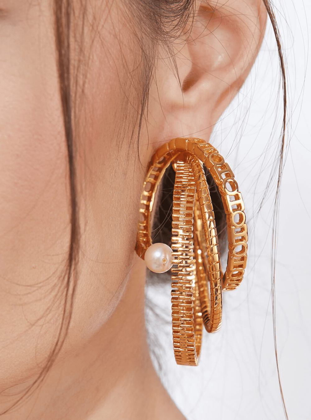 Hoop Earrings in Pearls | Pearl Jhumka Earrings | Traditional Indian J